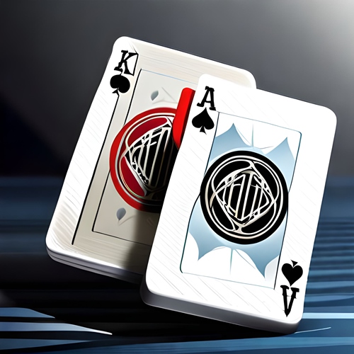 Two playing cards: the King and the Ace