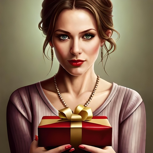 A pretty woman offering a bonus package